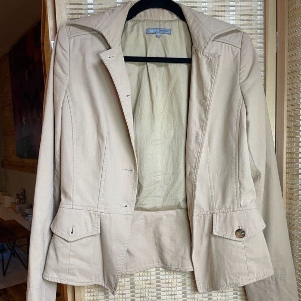 Bill Blass Women’s Beige Cotton Stretch Blazer